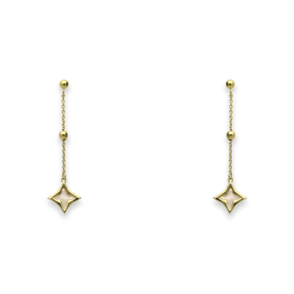 9ct gold deals star drop earrings