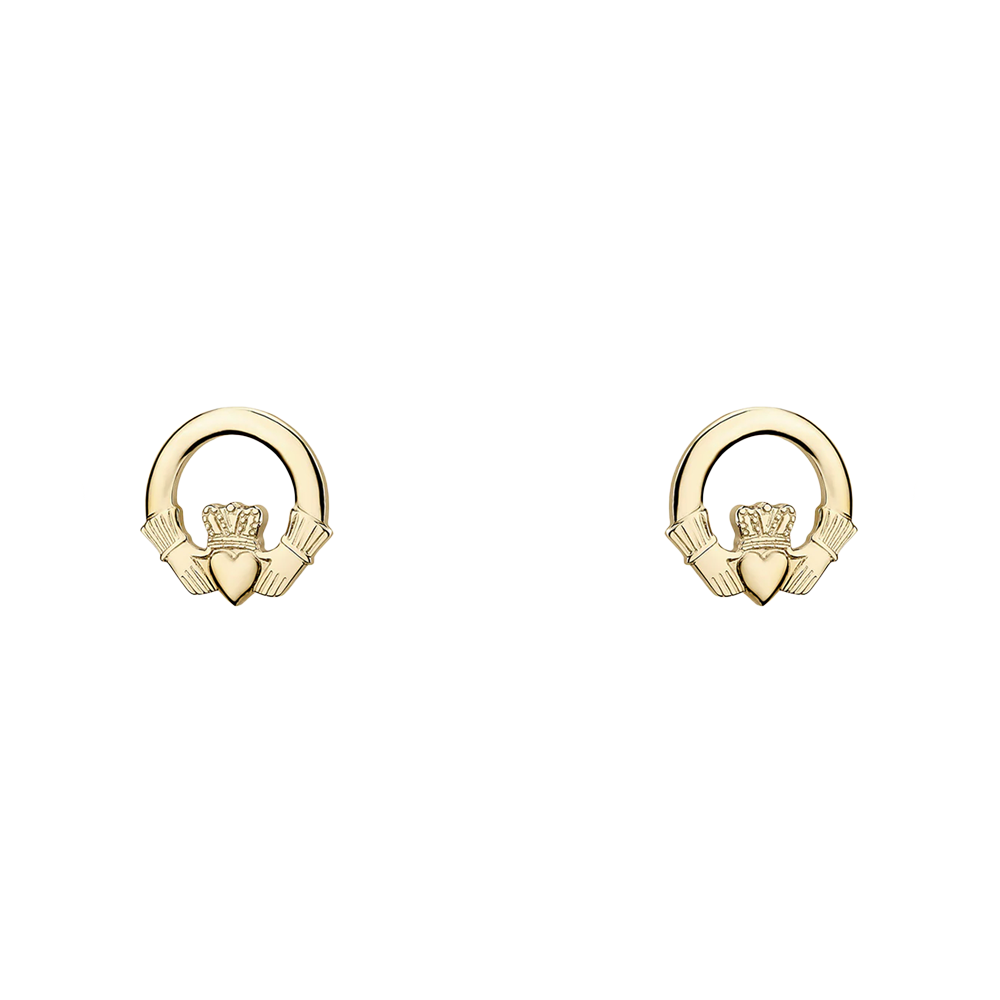 Gold Claddagh Earrings