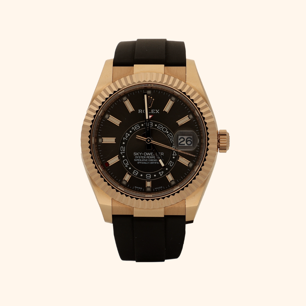 Pre-Owned Rolex Sky-Dweller 18K Everose Gold 42mm - front