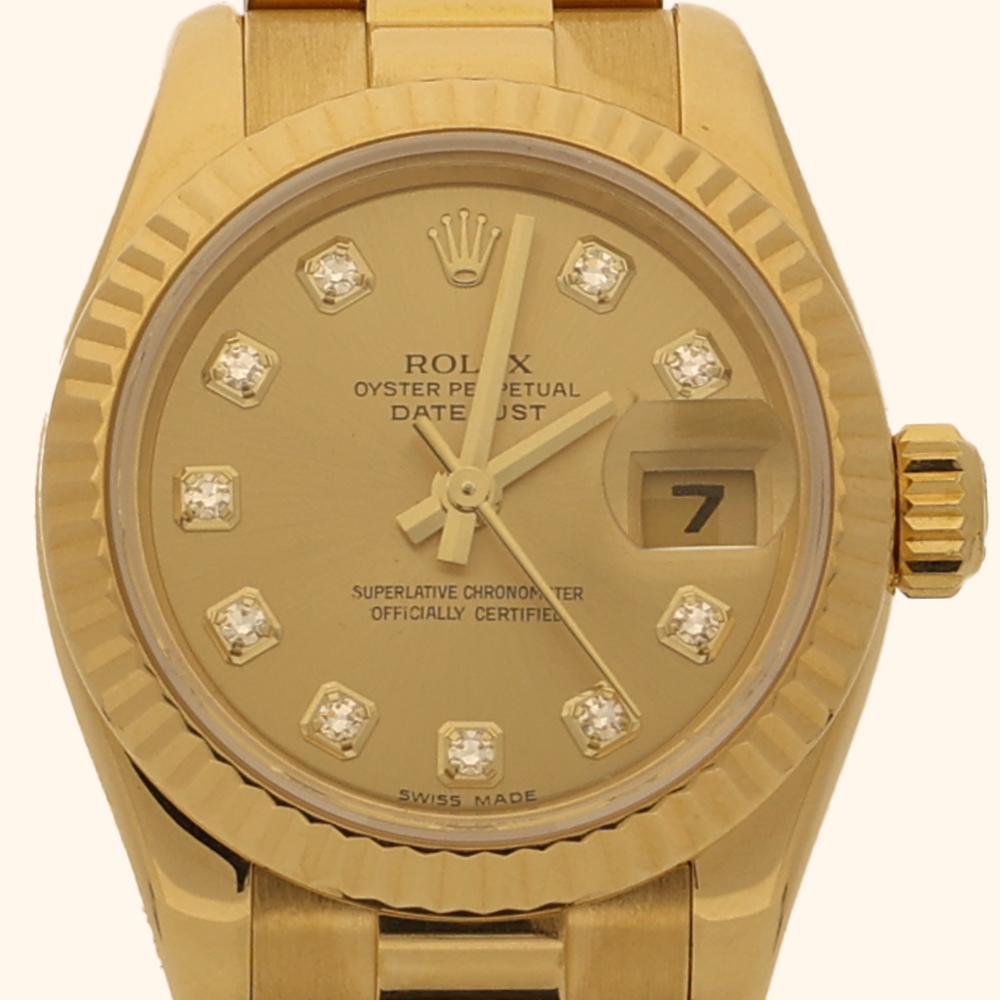 Pre-Owned Rolex Lady-Datejust 18K Yellow Gold 26mm - dial