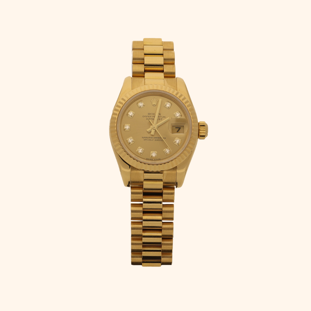 Pre-Owned Rolex Lady-Datejust 18K Yellow Gold 26mm front