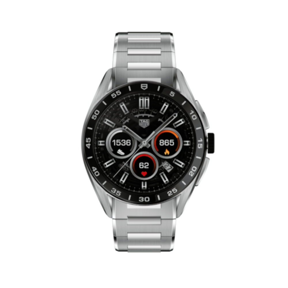 TAG Heuer Connected Calibre E4 45mm Ceramic bezel Steel bracelet