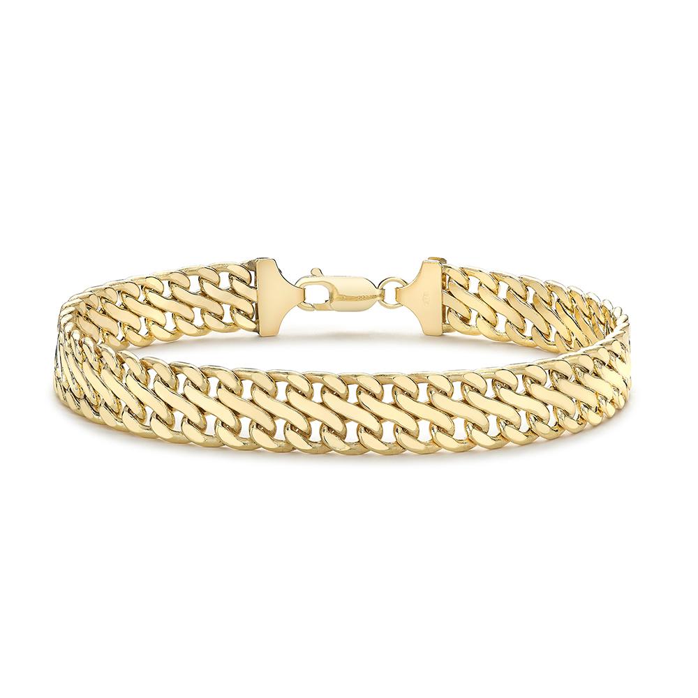 9ct Yellow Gold Double Curb Bracelet – Keanes Jewellers